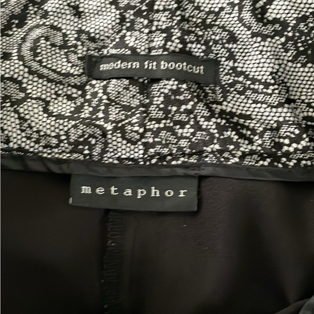 Metaphor Black Bootcut Trousers Size 4A